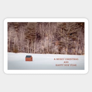 The Blessing of Solitude Christmas Card Sticker